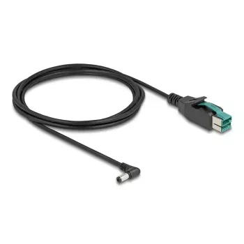 DeLOCK PoweredUSB laidas, kištukinis 12 V į DC 5,5 x 2,1 mm kištukinis, kampinis, 2 m