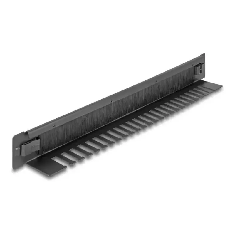 Šepečio skydelis DeLOCK 66552 juodas metalinis 48mm plotis 482mm gylis 44.4mm aukštis