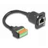 DeLOCK 88153 jungčių adapteris RJ45 8 kontaktų gnybtų blokas Juodas