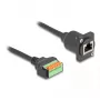 DeLOCK 88153 jungčių adapteris RJ45 8 kontaktų gnybtų blokas Juodas