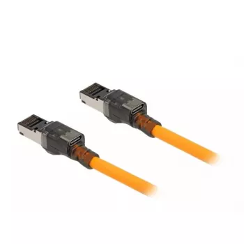 Tinklo kabelis DeLOCK RJ45 0,5 m Cat6A S/FTP oranžinis