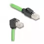 DeLOCK tinklo kabelis RJ45 Cat.6A kištukas prie kištuko žemyn kampuotas 1m žalias