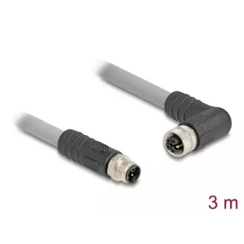DeLOCK jutiklio / pavaros kabelis 3 m RST M12 Pilkas 80544