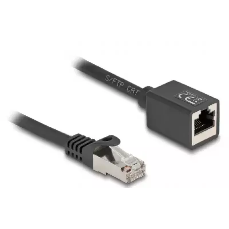 Tinklo kabelis DeLOCK 90320 RJ-45 Cat6a 1 m Juodas