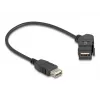 DeLOCK USB 2.0 Type-A skydo montavimo lizdas 45° kampu su 30 cm kabeliu juodas