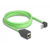 Tinklo kabelis DeLOCK RJ45 Cat.6A kištukas į viršų kampuotas į lizdą 2 m žalias