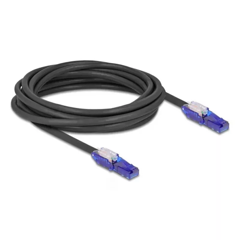 Tinklo kabelis DeLOCK 80929 RJ-45 Cat6 5 m juodas violetinis
