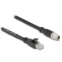 Tinklo kabelis DeLOCK 80586 M12 į RJ-45 Cat5e 10 m Juoda