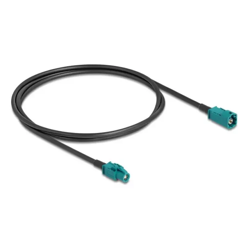 Koaksialinis kabelis DELOCK 90679 — HSD Z į HSD Z, 1 m, juoda/mėlyna