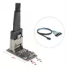 DELOCK vidinė M.2 į Mini-SAS adapterio kortelė 64260, M.2 priegloba, Mini-SAS išvestis, JMicron JMB585, juoda, LED