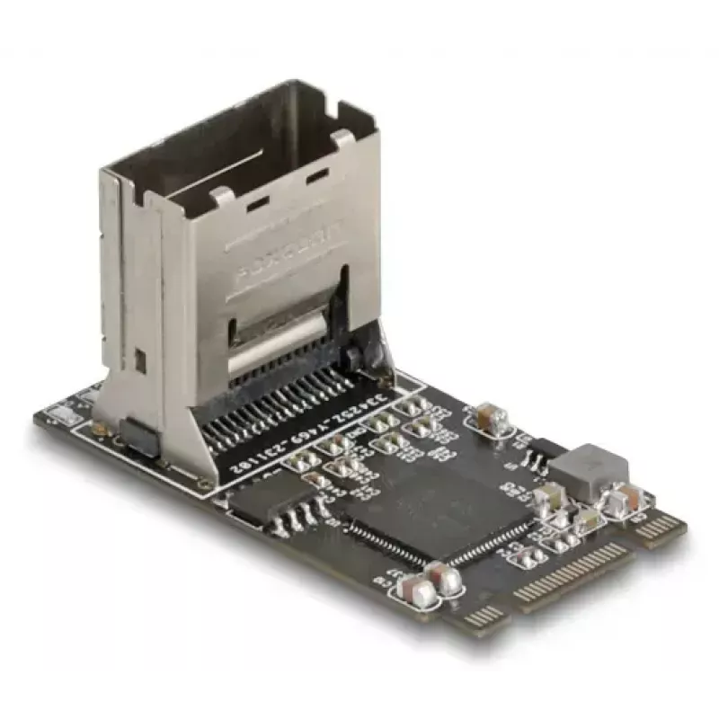 DELOCK vidinė M.2 į Mini-SAS adapterio kortelė 64260, M.2 priegloba, Mini-SAS išvestis, JMicron JMB585, juoda, LED