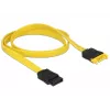 „DeLOCK“ SATA laidas, 0,7 m, 2x SATA III, SATA 7 kontaktų, juodas/geltonas