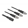 DC skirstytuvas DeLOCK 86572 5,5 x 2,1 mm 1 x moteriška į 3 x vyriškas