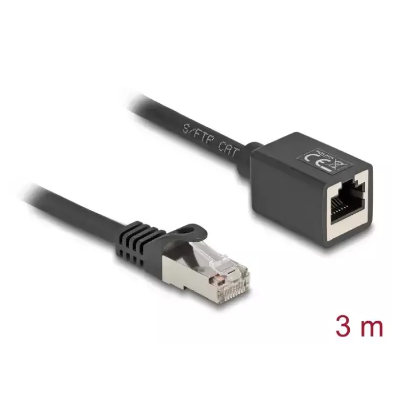 Tinklo kabelis DeLOCK 90317 RJ-45 Cat6a 3 m Juodas