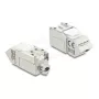 „Keystone“ modulis DELOCK 90937 – RJ-45 Cat.6A ekranuotas kampinis 90°, plokščios konstrukcijos, baltas