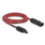 Kabelis DELOCK 90974 DL4 saulės kabelis 6 mm² 3 m raudona/juoda DC 1000 V kištukinis į lizdinį