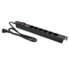 Maitinimo lizdų juosta, skirta RACK 19 1U QOLTEC PDU 16A 6xSCHUKO 1,8m