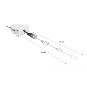 Tinklo ištraukiamas laidas DeLOCK Easy 45 modulis RJ45 Cat.5e juodas