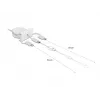 kabelis DeLOCK Easy 45 Module USB 2.0 3 in 1 Retractable 0.5m