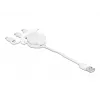 kabelis DeLOCK Easy 45 Module USB 2.0 3 in 1 Retractable 0.5m
