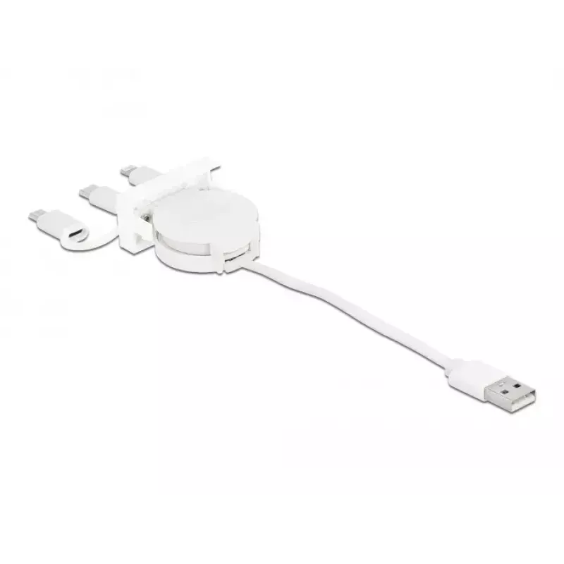 kabelis DeLOCK Easy 45 Module USB 2.0 3 in 1 Retractable 0.5m