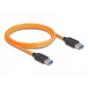 DeLOCK USB laidas USB Type-A kištukas į USB Type-A kištuką 1m 5 Gbps oranžinis