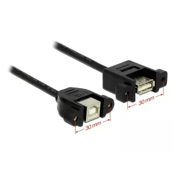 USB laidas DeLOCK 1m USB 2.0-A / USB 2.0-B juodas