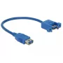 USB laidas DeLOCK 0,25 m 2xUSB3.0-A
