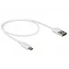 USB laidas DeLOCK 84806 USB 2.0 0,5 m USB A Jungtis Micro-USB B Baltas