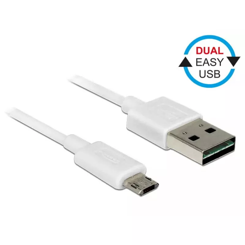 USB laidas DeLOCK 84806 USB 2.0 0,5 m USB A Jungtis Micro-USB B Baltas