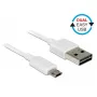 USB laidas DeLOCK 84806 USB 2.0 0,5 m USB A Jungtis Micro-USB B Baltas