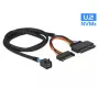 Kabelis DeLOCK 0,75 m SFF-8643/U.2 SFF-8639+SATA