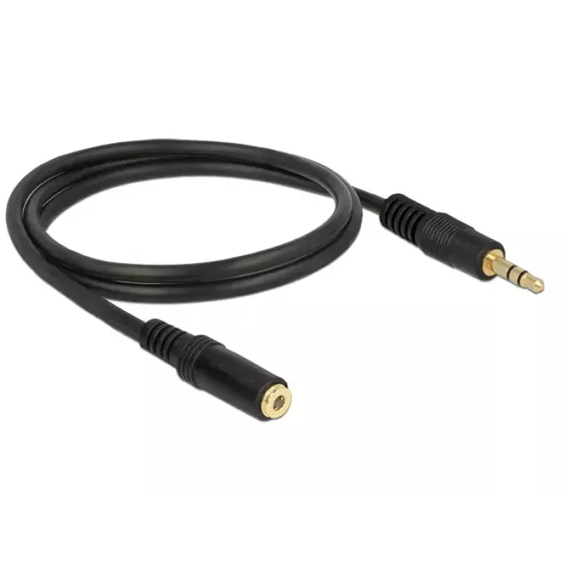 Audio laidas 3,5 mm M-F DeLOCK 83764 1 m juodas