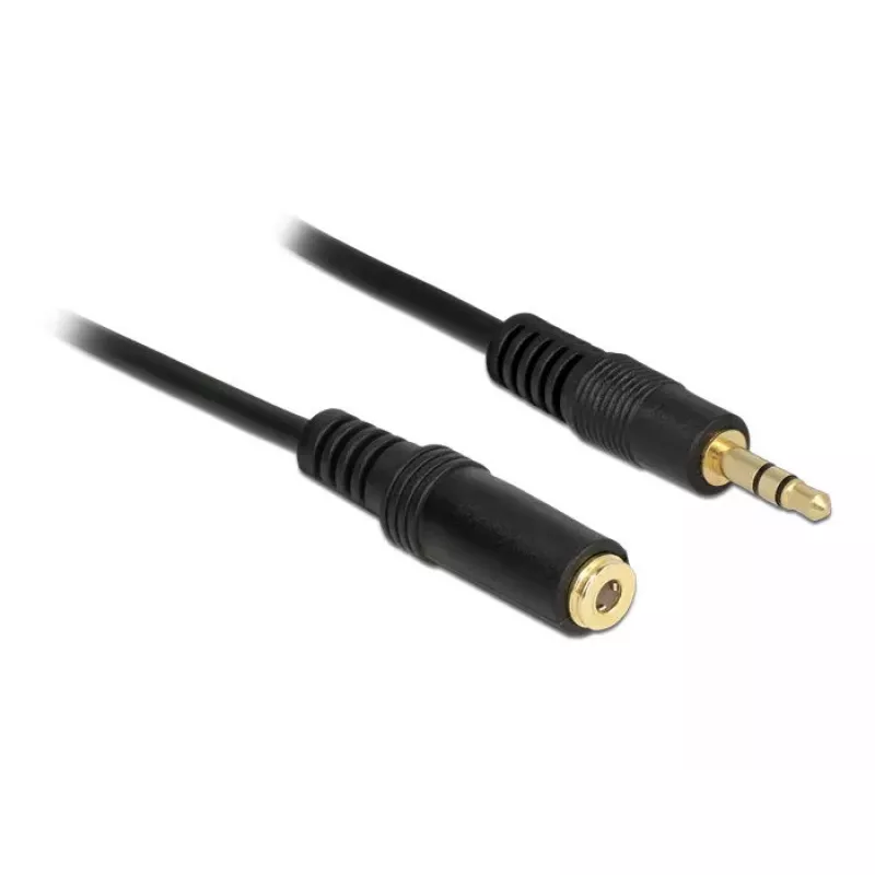 Audio laidas 3,5 mm M-F DeLOCK 83764 1 m juodas
