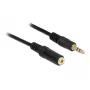 Audio laidas 3,5 mm M-F DeLOCK 83764 1 m juodas