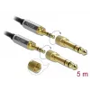 Audio kabelis DeLOCK 85788 5m 3.5mm juoda pilka
