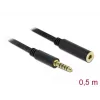 Garso kabelis DeLOCK 85795 0,5 m 4,4 mm, juodas
