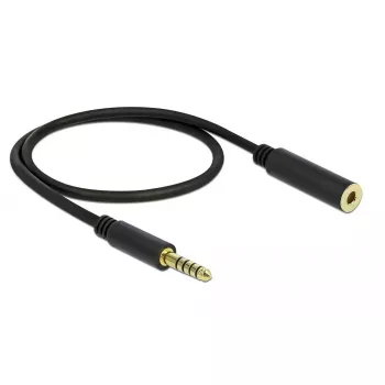 Garso kabelis DeLOCK 85795 0,5 m 4,4 mm, juodas