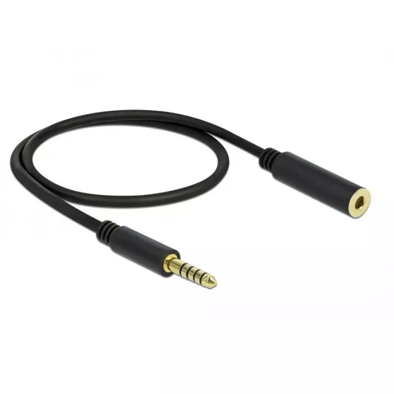 Garso kabelis DeLOCK 85795 0,5 m 4,4 mm, juodas