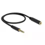 Garso kabelis DeLOCK 85795 0,5 m 4,4 mm, juodas