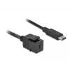 “Keystone” modulis DeLOCK 86398 Plokščias Juodas USB C