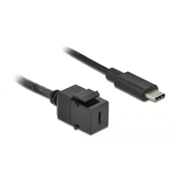 “Keystone” modulis DeLOCK 86398 Plokščias Juodas USB C