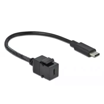 “Keystone” modulis DeLOCK 86398 Plokščias Juodas USB C