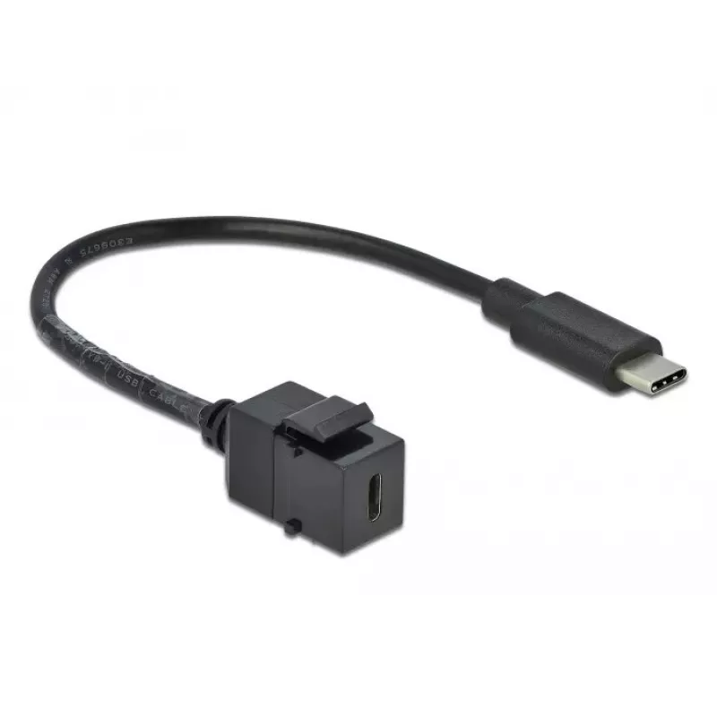 “Keystone” modulis DeLOCK 86398 Plokščias Juodas USB C