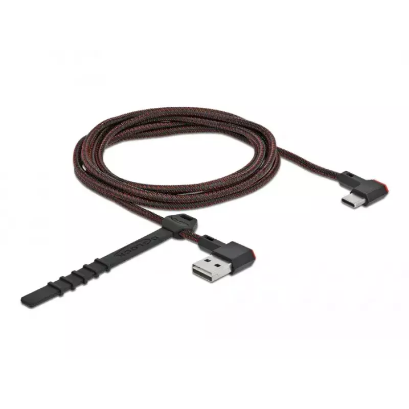 USB 2.0 laidas DeLOCK EASY-USB Type-A į Type-C, laidas 2 m juodas
