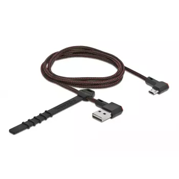 USB laidas DeLOCK EASY-USB 2.0 Type-A į Micro-B kištukas 1m juodas