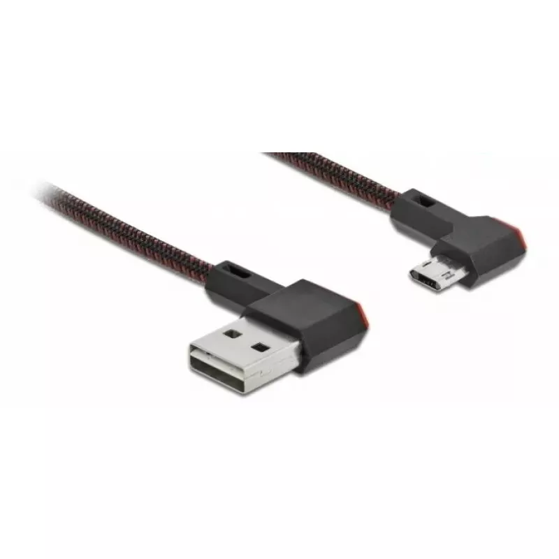 USB laidas DeLOCK EASY-USB 2.0 Type-A į Micro-B kištukas 1m juodas