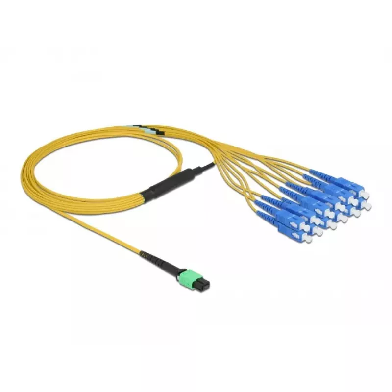 Optical Fiber kabelis MPO female to 12 x SC Simplex male DeLOCK 84871