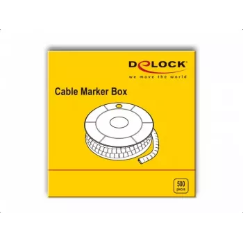 Kabelių žymeklis DeLOCK 18354 geltonas plastikinis 500 vnt.