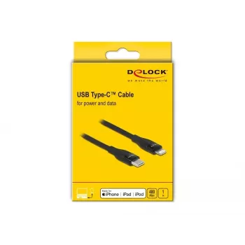 Duomenų ir įkrovimo kabelis USB-C į Lightning DeLOCK 86637